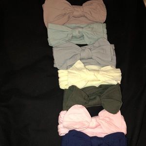 10 PK baby girl never worn Nylon elastic headbands